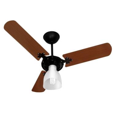 Imagem de Ventilador De Teto Venti-delta New Delta Light Preto Com 3 Pás Mogno 110v