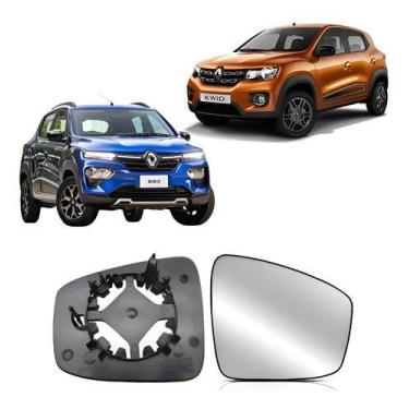 Imagem de Lente Espelho Retrovisor Renault Kwid 2017 a 2023 - Com base - Refil, 