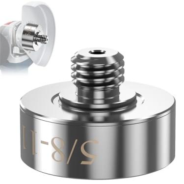 Imagem de Porca de rebarbadora de aço inoxidável de 5/20.3 cm - 11 rosca compatível com lâmina de corte XLOCK, chave inglesa angular de flange 5/8-11 adaptador de broca de porca de bloqueio de metal (2 peças)