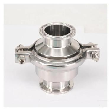 Imagem de WWECCQIJ Serve para tubo de 38 mm 1-1/5.1 cm OD x 3.8 cm Tri Clamp Ferrule OD 50,5 mm Válvula de retenção inoxidável 304 unidirecional sem retorno Brew Wine Beer