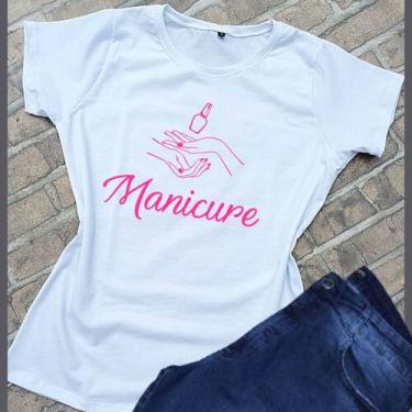 Imagem de Camiseta feminina t-shirt blusinha Manicure - loja dinka, m