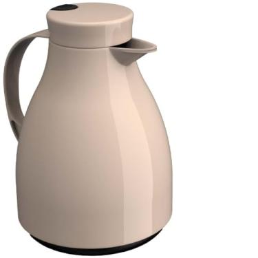 Imagem de Garrafa térmica de 1 litro com alavanca, adequada para café, chá, leite e mate, garrafa de mesa(Bege)