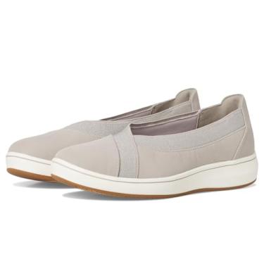 Imagem de Clarks Mocassim feminino BreezeSky Air CloudSteppers, Tecido cinza claro, 7.5 Wide