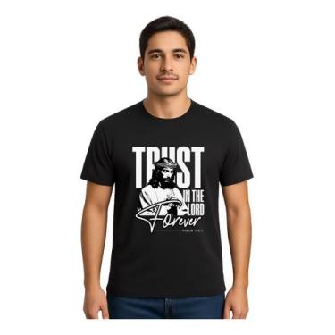 Imagem de Camiseta Masculina Algodão Cristã Fé Religião Gospel Jesus - Evangélic