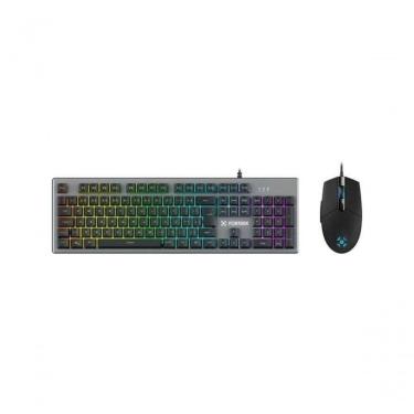 Imagem de Kit Teclado E Mouse Gamer Fortrek Ranger Rainbow Rgb Grafite
