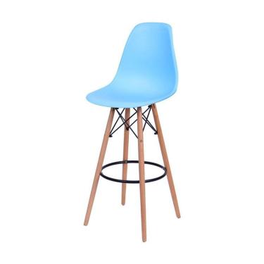 Imagem de Banqueta Boxbit Dkr Eames Polipropileno Azul Claro