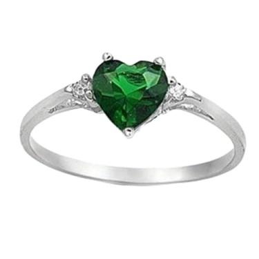 Imagem de Anel de Declaração de Zircônia Cúbica em Forma de Coração Elegante em Cobre Banhado a Ouro Branco com Acessório Personalizado Ideal para Uso Diário Feminino Casual Festa Feriado Aniversário Presente