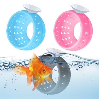 Imagem de Esconderijo de aquário Betta Tunnel com ventosas para aquário Betta, ideal para peixes pequenos, camarões e guppies, preto, rosa, azul, refúgio decorativo seguro e confortável para peixes Betta e
