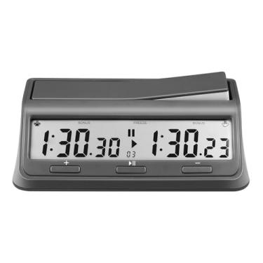 Imagem de Fafeicy Relógio de Xadrez LEAP, Temporizador Digital Com 37 Modos Predefinidos, Multifuncional para Jogos de Tabuleiro, Perfeito para Jogadores de Xadrez e I-GO