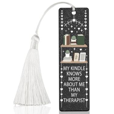 Imagem de Marcador de livros Kindle Lover, presente bem-humorado para fãs de leitores, presente divertido para leitores de livros, presente de leitura digital, prateleira exclusiva e marcador de página com