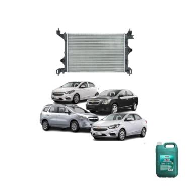 Imagem de Kit Radiador GM Cobalt Spin Prisma Onix 2017 Aditivo 1L Água Desmineralizada 5L