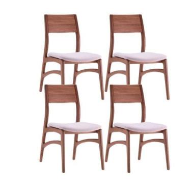 Imagem de Conjunto 4 Cadeiras Madeira Maciça Alento - Elegance Decor