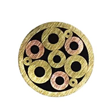 Imagem de Rebites De Mosaico Para Cabo De Faca, 8mm De Diâmetro - 1 Peça, 20 Designs Requintados, 9/39cm De Comprimento, Construção Em Aço, Latão E Cobre, Para Fabricação De Facas DIY(Pattern 18,39cm)