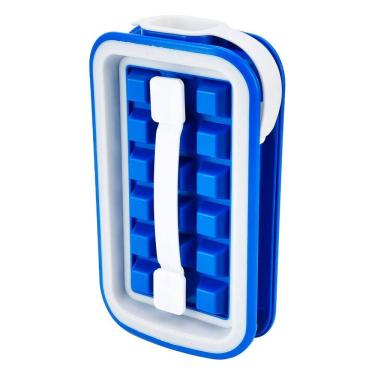 Imagem de Forma Bandeja Para Gelo Dupla de Silicone e Plástico Ice Box 22CM Linha Casa Premium