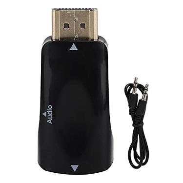Imagem de Generic Acessório de áudio: Conversor de Adaptador Macho para VGA Fêmea de Interface Multimídia HD 1080P para Dispositivos de Alta Definição, Inclui Cabo de áudio AUX, Material ABS