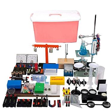Imagem de LMJYU Life Accessories Kit de experimentação de física de laboratório, kit de vidro experimental completo, caixa de instrumentos de detecção térmica eletromecânica com pressão