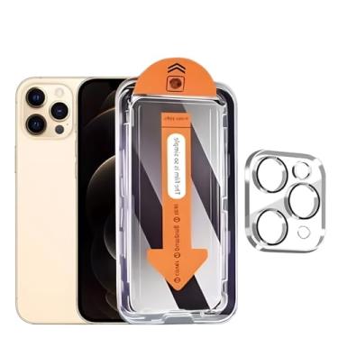 Imagem de Pacote com 1 protetor de tela de privacidade para iPhone 12 Pro Max de 6,7 polegadas com 1 pacote de protetor de lente de câmera, película de vidro temperado antiespião, antiarranhões, sensível ao
