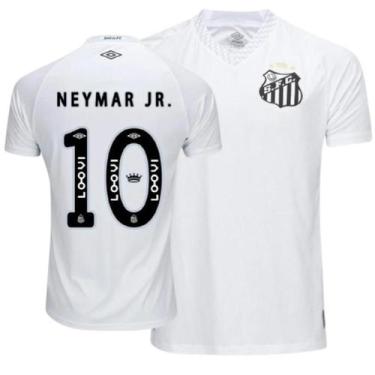 Imagem de Camisa Santos I 25 . 26 Neymar N 10, Branco, GG