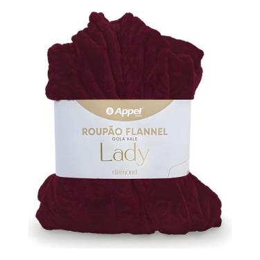 Imagem de Roupão Banho Adulto Unissex Microfibra Flannel Toque Macio - Appel, Vi
