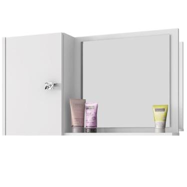 Imagem de Armario Espelheira 1 Porta 57 Cm Genova Bechara Branco