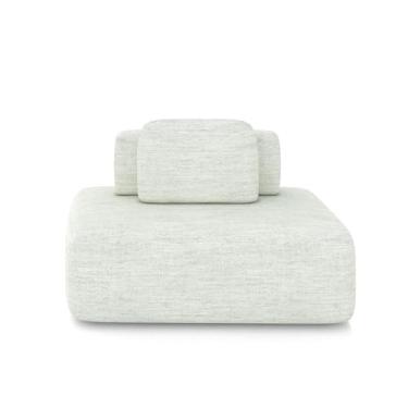 Imagem de Sofá Ilha Sala de Estar Modulado Dakota 142cm Encosto Almofada Solta Linho OffWhite G33 - Gran Belo