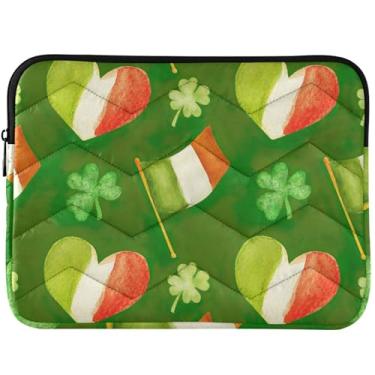 Imagem de St Patricks Capa para laptop Shamrock Hearts Laptop Universal 13-14 polegadas Acessórios de computador para MacBook Pro 13 polegadas