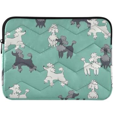 Imagem de Capas para laptop fofas com estampa de cachorro Poodle para MacBook Air de 13 polegadas, capa para laptop fofa, universal, 13 a 14 polegadas