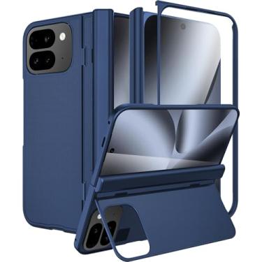 Imagem de Miimall Capa dobrável à prova de choque para Pixel 10 Pro, suporte oculto, protetor de tela de vidro temperado e aderência de proteção de grau militar para capas de telefone Google Pixel 10 Pro