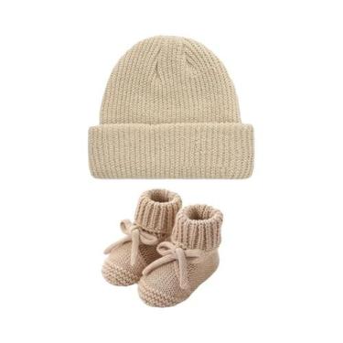 Imagem de Conjunto De 2 Peças: Toucas De Turbante De Tricô Para Bebê E Meias Art