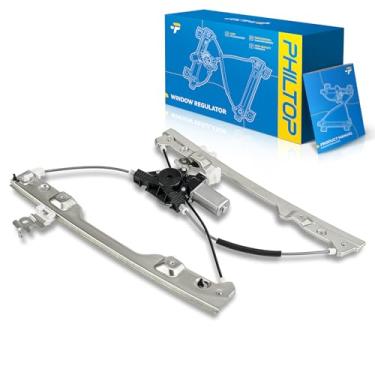 Imagem de PHILTOP 748-031 Regulador de vidro elétrico dianteiro esquerdo do lado do motorista com motor compatível com Nissan Rogue 2008-2013, Nissan Rogue Select 2014-2015