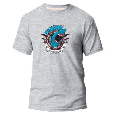 Imagem de Camiseta Basica Algodão Premium Estampa Digital Shark Sports - Pavesi,