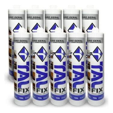 Imagem de Kit 10 Un. adesivo Selante Cola Pu40 Silicone 400g poliuretano Construcao multiuso uso geral tubo alta resistencia profissional (Preto)