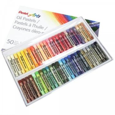 Imagem de Giz Pastel Oleoso Pentel 50 Cores PHN-50