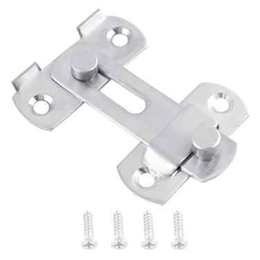 Imagem de Naroote Fechadura de Ferrolho de Porta Deslizante de Aço Inoxidável para Gaveta de Armário, Conjunto de Fechadura de Sala de Montagem Durável, de Banheiro, Hardware Doméstico