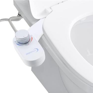 Imagem de Pistola de Bidet com Pressão Água Ajustável para Banheiro Bico Escondido Auto-Limpeza Anexo Simples Sem Elétrica Ajuste Universal Válvula ABS Cabeças