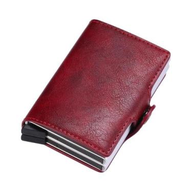 Imagem de Carteira Masculina De Fibra De Carbono Com Bloqueio RFID, Porta-Cartõe