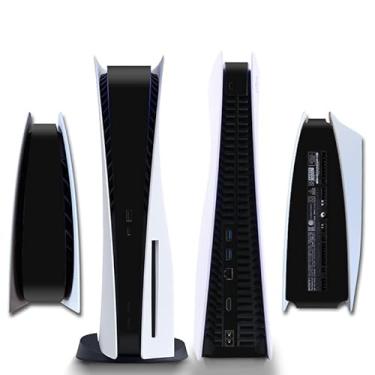 Imagem de IFEEHE Adesivo de película protetora lateral PS5 edição de disco adesivo capa para console PS5 (preto)