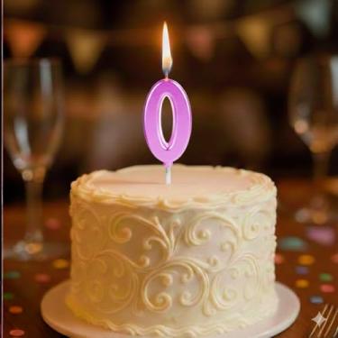 Imagem de Vela de Aniversário Pick Rosa Candy Color Nº 0 Festa
