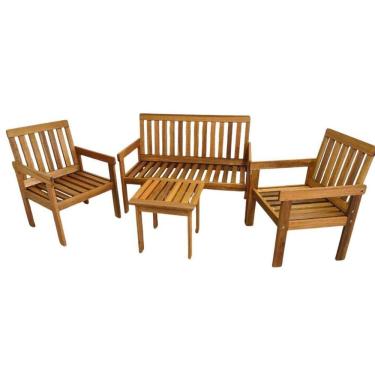 Imagem de Conjunto para Jardim de Madeira Eucalipto Relax Yescasa Amadeirado