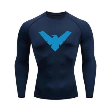 Imagem de Camiseta De Compressão Masculina De Secagem Rápida Para Corrida, Manga