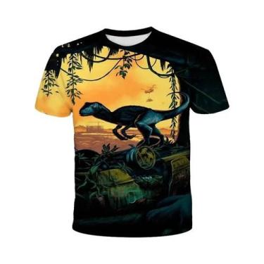 Imagem de Camiseta 3D De Dinossauro Jurássico Para Meninos, Moda Clássica Americ