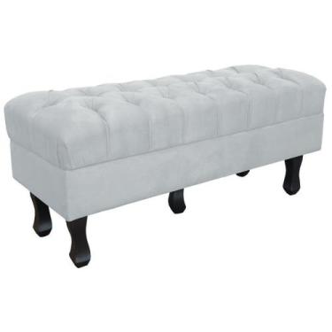 Imagem de Puff retro luis xv capitone 1 metro sued - SLK Decor