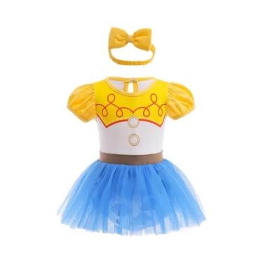 Imagem de Macacão Infantil De Princesa Para Meninas Com Faixas Para a Cabeça, Ro
