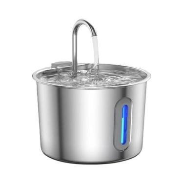 Imagem de Fonte De Água Para Gatos E Cães De 2.2L Ultra Silenciosa Em Aço Inoxid