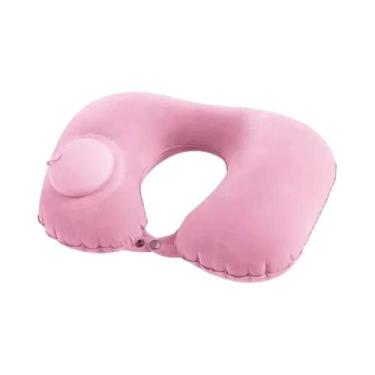 Imagem de Almofada De Pescoço Inflável Portátil Para Viagens Ao Ar Livre, Viagen