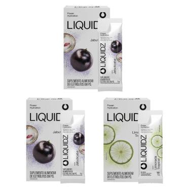 Imagem de LIQUIDZ® - Eletrólitos Zero Açúcares - Jabuticaba | Limonada - Kit 3 Caixas - 18 sachês-Unissex