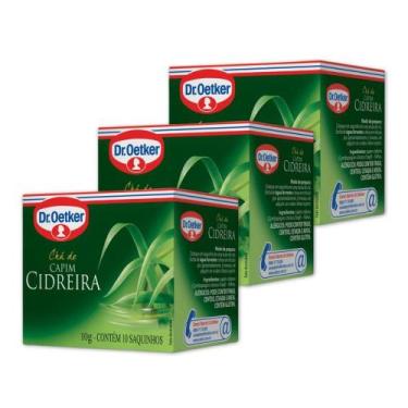 Imagem de Chá Capim Cidreira Dr. Oetker Kit 3 Caixas 10g30 Saquinhos