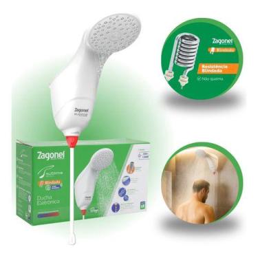 Imagem de Ducha Sublime Eletrônica Blindada Zagonel 220V 4000W Chuveiro Seguro D