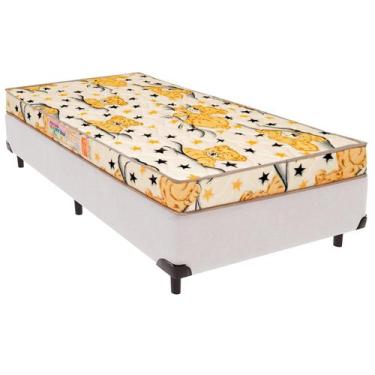 Imagem de Cama Box Solteiro e Colchão Pro-Life D20 Espuma Colchobel Branco