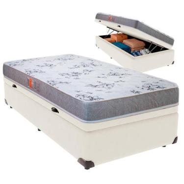 Imagem de Cama Box Baú Solteiro e Colchão Pro-Life D28 Colchobel Palha